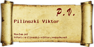 Pilinszki Viktor névjegykártya